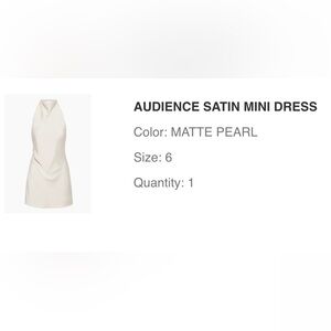 Audience Satin Mini Dress in Matte Pearl